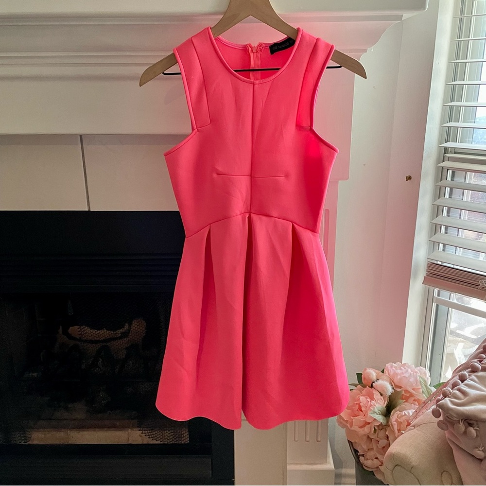 The Vintage Shop Hot Pink Coral Fit & Flare Boutique Dress Size Small